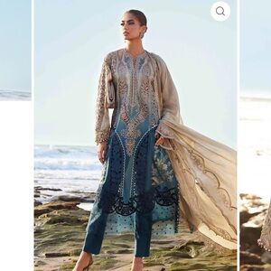 Pakistani brand new 3 piece full embroidery dress size medium to large